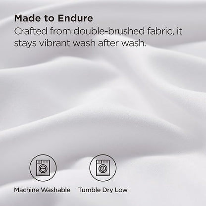 Bedsure King Size Pillow Cases Set of 2 - White Brushed Microfiber Pillowcases 2 Pack, Super Soft Pillow Case Cover with Envelope Closure for Kids, Wrinkle, Fade Resistant, 20x36 Inches