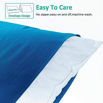 NTBAY Queen Pillowcase Set - 4 Pack Brushed Microfiber 20x30 Pillowcases - Soft, Wrinkle-Free, Fade-Resistant, Stain-Resistant, Royal Blue Pillowcases with Envelope Closure - 20x30 Inches, Royal Blue