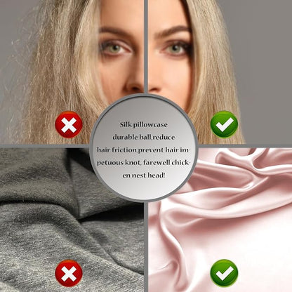 Natural Mulberry Silk Pillowcase for Hair and Skin Queen Size 20"X30" Pillow Case with Hidden Zipper Soft Breathable Smooth Cooling Silk Pillow Covers for Sleeping (Coral,Queen,1Pcs)