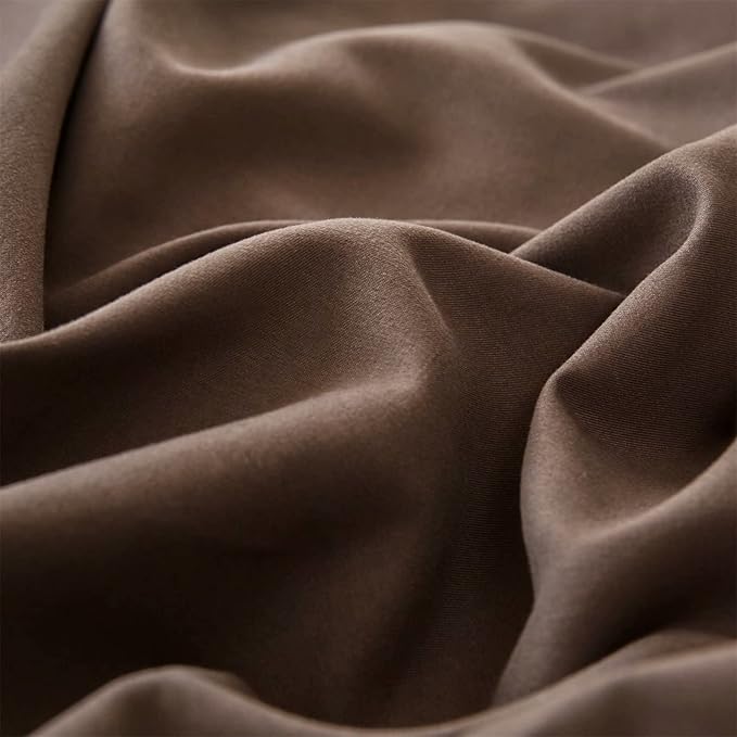 Houseri Brown Comforter Set - King Size Bedding Set - Mocha, Chestnut & Coffee Colored Comforter - Vintage Chocolate Colored Quilt