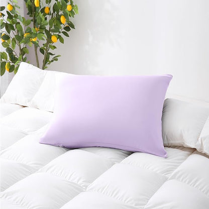 ZPECC Pillow Cases Queen Size Set of 4, 20x30 Envelope Closure Pillowcases, Soft Plain Brushed Microfiber Covers Hypoallergenic Breathable, Lavender