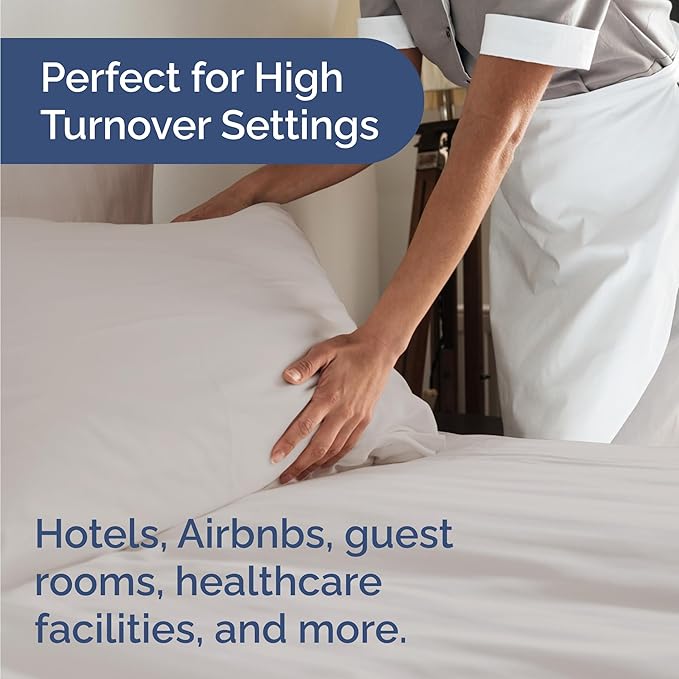 Bulk Case Pack of 10 Sheet Sets - (10) Complete Sheet Sets - Bulk Split King Bedding - Wholesale Case Pack for Hotel & Airbnbs - Deep Pocket & Fade Free - Cooling & Breathable - Split King, Light Grey