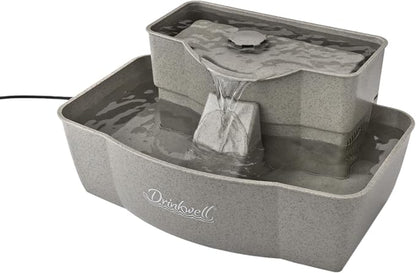 PetSafe Drinkwell Multi-Tier Pet Fountain, Cats & Dogs, Large | 100 oz Capacity, 2 Drinking Heights, Great for Senior/Arthritic Pets, Top-Rack Dishwasher Safe