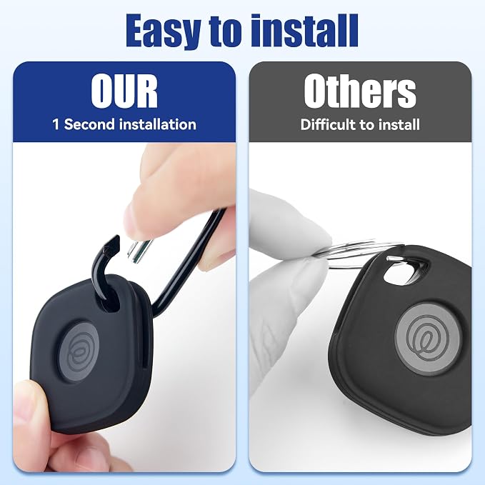 DDJ Case for Life360 Tile Mate Bluetooth Tracker with Keychain 2-Pack, Soft Silicone Cover Holder for Tile GPS Item iTag Finder Accessories with Key Ring, for Pet, Dog, Kids, Keys, Luggages, Backpacks
