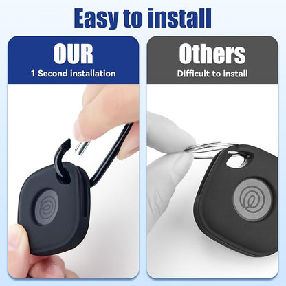 DDJ Case for Life360 Tile Mate Bluetooth Tracker with Keychain 2-Pack, Soft Silicone Cover Holder for Tile GPS Item iTag Finder Accessories with Key Ring, for Pet, Dog, Kids, Keys, Luggages, Backpacks