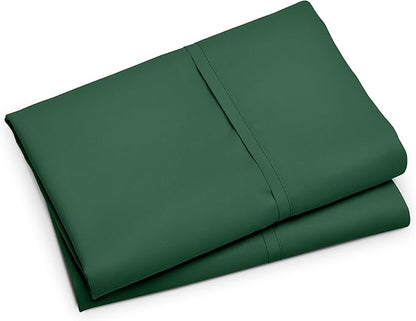 Bare Home Microfiber Pillow Cases - King Size Set of 2 - Cooling Pillowcases - Double Brushed - Forest Green Pillowcases 2 Pack - Easy Care (King Pillowcase Set of 2, Forest Green)