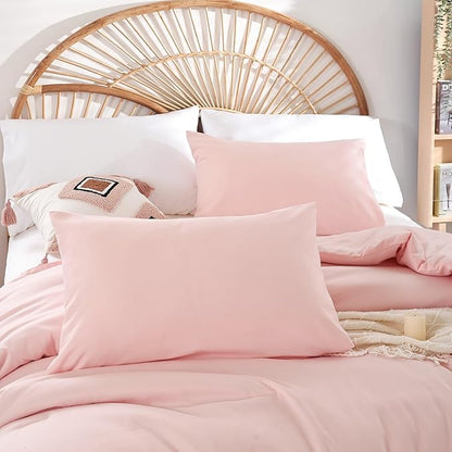 weigelia Pink Comforter Sets King Size Comforter Set 3 Piece Soft Microfiber Comforters Set for Women and Girls Blush Lightweight Alternative Comforter for All Season (1 Comforter, 2 Pillowcases)