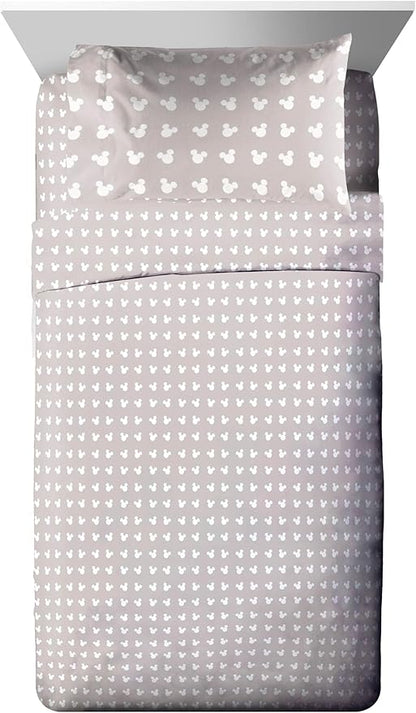 Jay Franco Disney Mickey Mouse Twin Size Comforter Set - 5 Piece Bedding Includes Sheet Set & Pillow Covers - Super Soft Cozy Bedding
