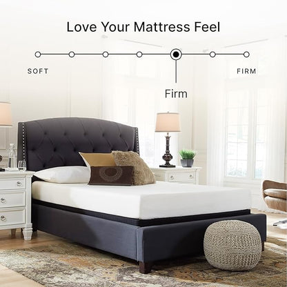 Signature Design by Ashley Full Size Chime 8 Inch Medium Firm Gel Memory Foam Mattress with Green Tea & Charcoal Extract, Fiberglass Free, Mattress In A Box