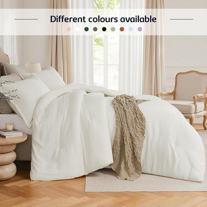 Oversized King Comforter Set Beige,3PCS Soft Lightweight Breathable Bedding Comforter for All Season, Oversized King Size(120''×98'' Comforter & 2 Pillowcases)