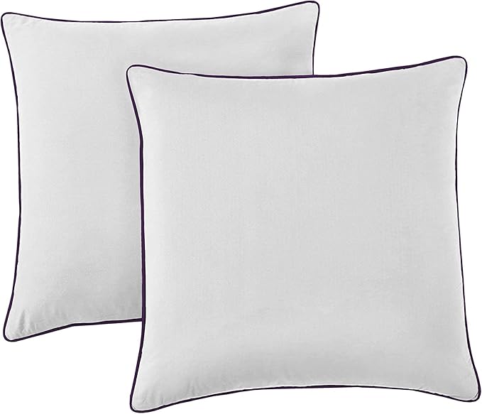 Chezmoi Collection Loft 8-Piece Luxury Striped Comforter Set (King, Purple/Gray/Lavender)