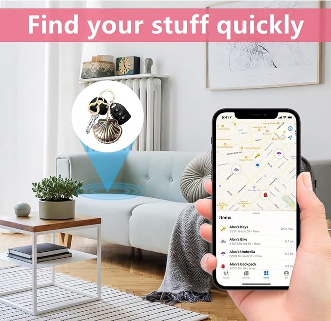 Leather Keychain Holder Case Compatible with AirTag,Cute Protective Bright Cover with Keyring,Anti-Scratch Finder GPS Tracker Case for Wallet Keys,Bag,Pets,Backpack(Golden)