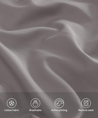 Warmstar Cotton Pillow Cases Standard Size Set of 2, 600 Thread Count Pillowcases 20x26 Inches, Soft Long Staple Cotton Pillowcases Breathable with Envelope Closure,Dark Grey
