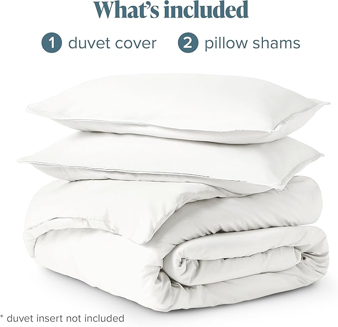 Bare Home Bedding Duvet Cover Oversized Queen - Premium 1800 Super Soft Collection - Lightweight, Cooling - Soft Breathable Bedding Duvet Cover (Oversized Queen, Cream)