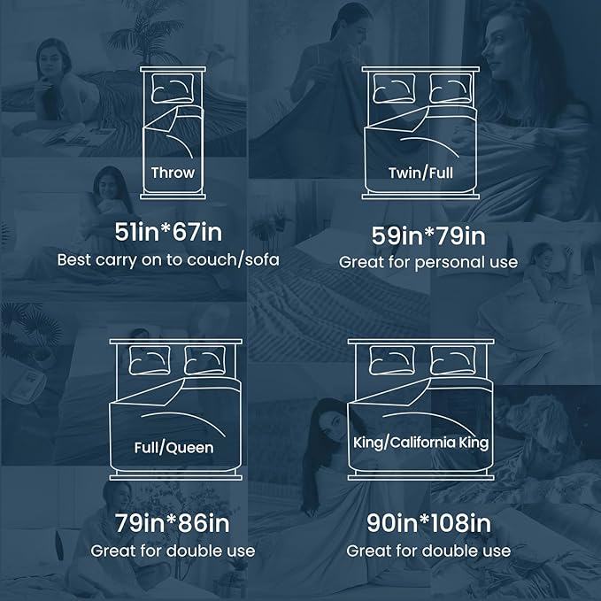 Elegear Revolutionary Cooling Blanket Queen, Absorbs Heat to Keep Body Cool for Night Sweats, Double Sided Arc-Chill3.0 Cooling Fiber Q-Max>0.5, Lightweight Summer Cold Blankets for Sleeping 79“ x 86”