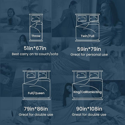 Elegear Revolutionary Cooling Blanket King, Absorbs Heat to Keep Body Cool for Night Sweats, Double Sided Arc-Chill 3.0 Cool Fiber Q-Max>0.5, Lightweight Summer Cold Blankets Sleeping 90“ x 108”