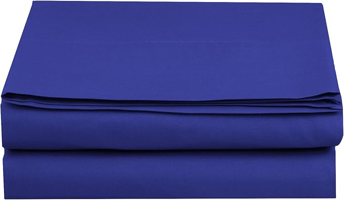 Luxury Flat Sheet on Amazon Elegant Comfort Wrinkle-Free 1500 Premier Hotel Quality 1-Piece Flat Sheet, California King Size, Royal Blue