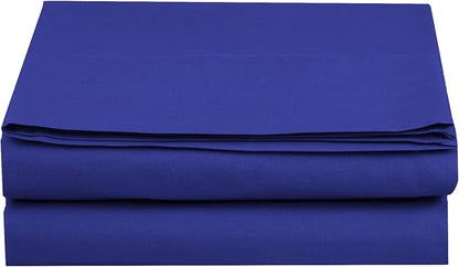 Luxury Flat Sheet on Amazon Elegant Comfort Wrinkle-Free 1500 Premier Hotel Quality 1-Piece Flat Sheet, California King Size, Royal Blue