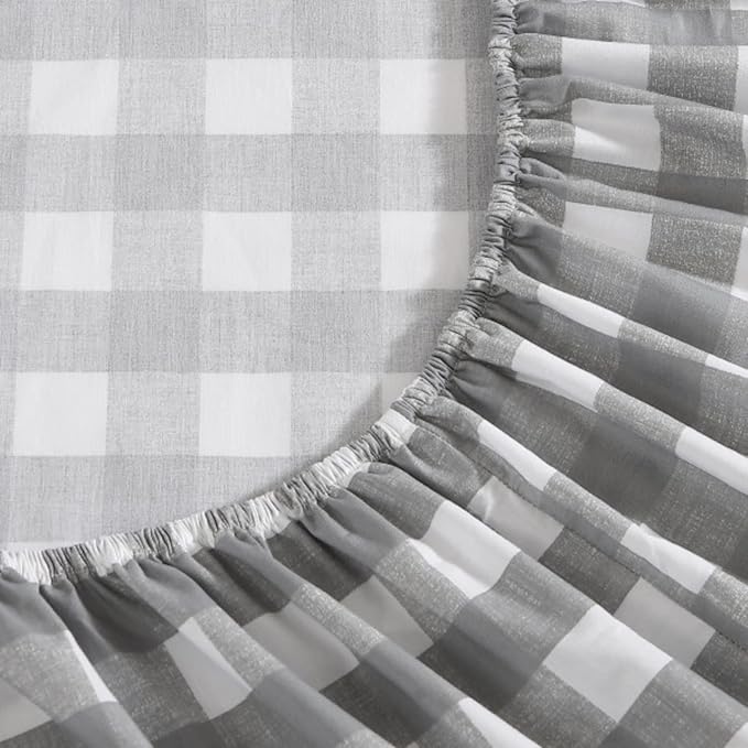 Eddie Bauer - King Sheets, Cotton Percale Bedding Set, Crisp & Cool Home Decor (Lakehouse Plaid, King)