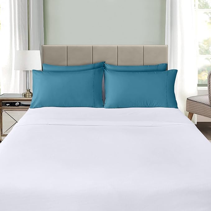 Utopia Bedding Queen Pillow Cases - 4 Pack - Envelope Closure - Soft Brushed Microfiber Fabric - Shrinkage and Fade Resistant Pillow Covers Queen Size 20 X 30 Inches (Queen, Denim Blue)