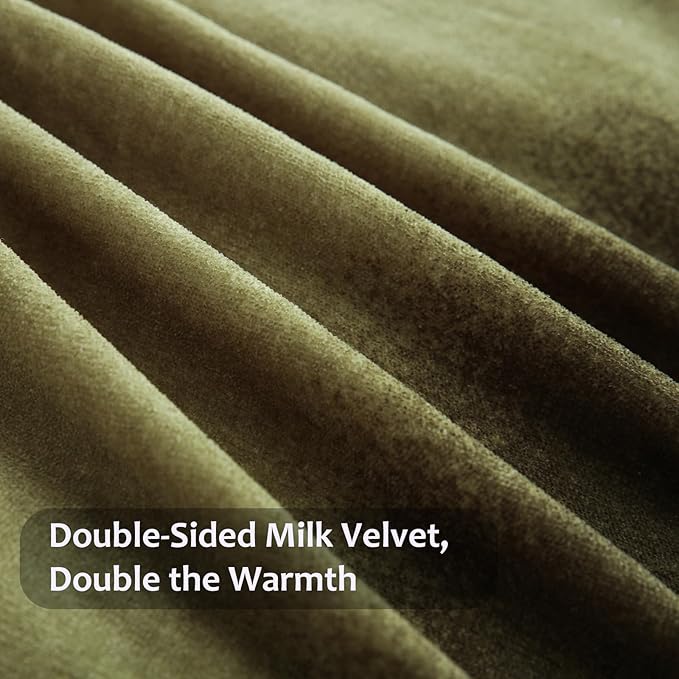 Bedbay Ombre Green Plush Fleece Comforter Set Queen Ultra Soft Velvety Bedding for Winter Thick Warm Cozy Gradient Quilt Set 3 Pcs All Season Fluffy Velvet Queen Bed Set with 2 Pillowcases