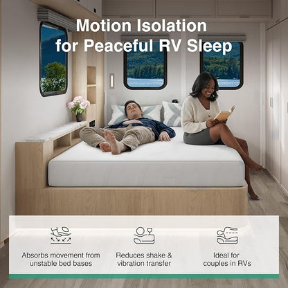 Novilla 8 Inch RV Short Queen Mattress, Gel Memory Foam Short Queen Size Mattress for RVs, Campers & Trailers, Cooling & Breathable Design, CertiPUR-US Certified, 75"x60"