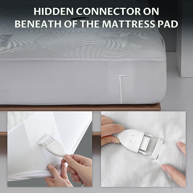 Twin XL Size Electric Heated Mattress Pad - Bed Warmer with Memory & Preheat Functions, 12 Heat Settings Single Control for 1-12 Hours Auto Off, Lighted Button