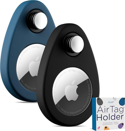 INFINITE ORBIT AirTag Holder for Kids – 2 Pack Anti-Removal Locking Case, GPS Tracker Holder Suitable for Children, Elderly, Pets & Luggage, Hidden Air Tag Pin Case (Compatible with Apple AirTag)