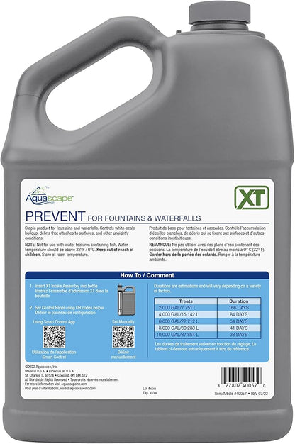 Aquascape Prevent Water Treatment for Smart Fountain Dosing System XT, 1 Gal / 3.78L, 40057