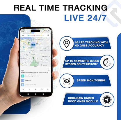 DB2-4G GPS Tracker for Vehicles – Real-Time Vehicle Tracking Device for Car, Van, Motorhome | Easy Battery Install | Live App Tracking | 4G Fleet Tracking | Low Cost Plan | Free Trial