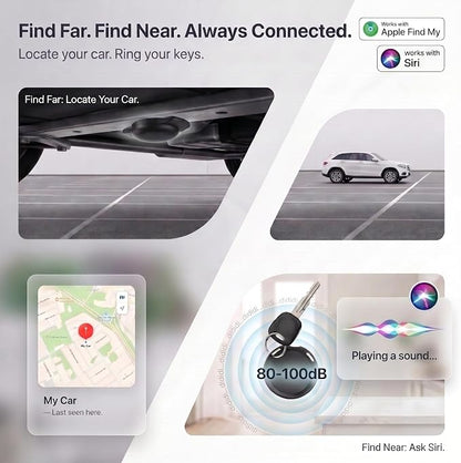 2 Pack GPS Tracker for Vehicles No Subscription Real Time Global Tracking | Devices Cars Hidden Car Tracker Work with Apple Find My(iOS Only)Magnetic Case Waterproof No Monthly Fee or SIM Card Required
