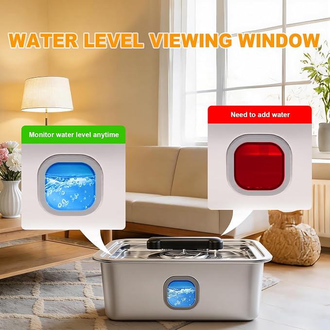 15L Dog Water Fountain Stainless Steel Automatic Dispenser with Filter | 4 Gal Large Capacity, Fresh Filtered Water, Easy Refill Design, Ideal for Large Dogs Indoor