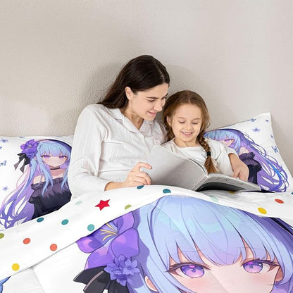 Erosebridal 3D Anime Girl Comforter Set, Kawaii Decorations Bedding Comforters & Sets, Preppy Duvet Set King