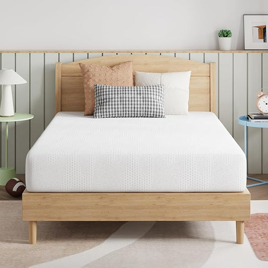 Novilla Full Size Mattress, 8 Inch Full Size Mattress in a Box, Gel Memory Foam Mattresses with Comfort Foam for Cooling Night Sleep, Pressure Relief, CertiPUR-US Certified,White