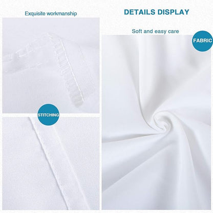 FLXXIE Body Pillow Cover - Super Soft Microfiber 20x54 Body Pillow Case - Envelope Closure, Wrinkle, Stain Resistant 20x54 Long Pillowcase, White