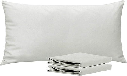 NTBAY King Pillowcase Set - 2 Pack Brushed Microfiber 20x40 Pillowcases - Soft, Wrinkle-Free, Fade-Resistant, Stain-Resistant, Light Grey Pillowcases with Envelope Closure - 20x40 Inches, Light Grey
