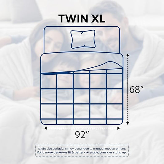 Utopia Bedding Comforters Twin XL Size, All Season Duvet Insert, Down Alternative Box Stitched Bed Comforter with Corner Tabs, Machine Washable (White)