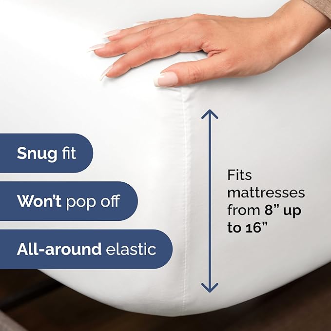 Split California King Bed Sheet Set - 5 Piece Split Cal King Size Sheets - Ultra-Soft, Breathable & Cooling - Comfy, Wrinkle & Fade Resistant - Fits 8" to 16" Inch Mattress with Deep Pockets - White