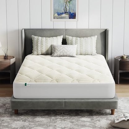 Novilla Fleece Mattress Topper Queen, Warm Sherpa Mattress Pad, Cloud-Like Soft Bed Cover for Winter, Deep Pocket fits up to 21", Machine Washable
