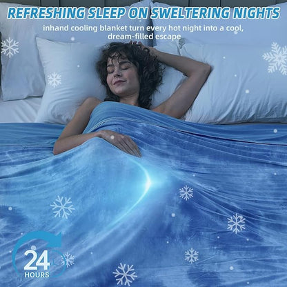 inhand Cooling BlanketTwin XL Size (60"x90"), Cooling Blankets for Hot Sleepers, Absorbs Heat to Keep Adults Cool for Summer Nights Sweats, Thin Cold Lightweight Blanket for Couch Bed, All Season Use