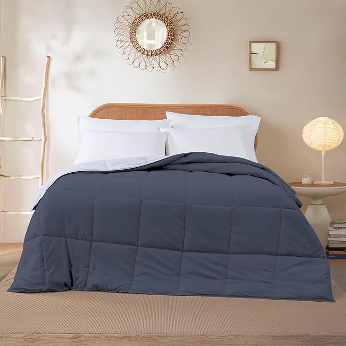 Modern Threads Down Alternative Reversible Comforter Denim/Cloud Blue King