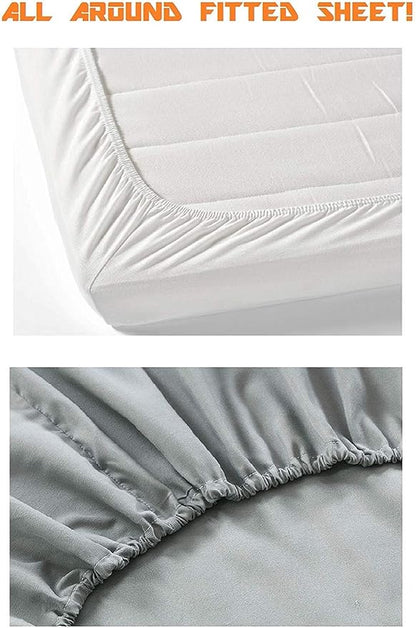 Elegant Comfort Luxurious Soft 1500 Premier Hotel Quality 4-Piece Bed Sheet Set Wrinkle and Fade Resistant Bedding Set, Deep Pocket up to 16inch, Full, Sage/Green