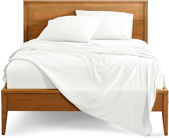 Bare Home Full XL Sheet Set - 1800 Ultra-Soft Microfiber Full Extra Long Bed Sheets - Double Brushed - Deep Pockets - Easy Fit - 4 Piece Set - Bedding Sheets & Pillowcases (Full XL, Cream)