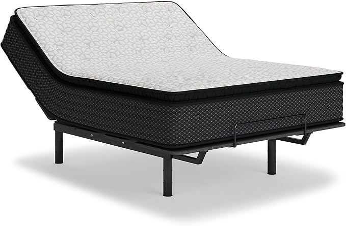 Signature Design by Ashley Limited Edition Pillow Top 13 " Pillow Top Hybrid Mattress with Gel Memory Foam and Edge Support for Cool Sleep and Pressure Relief, California King, Fiberglass Free