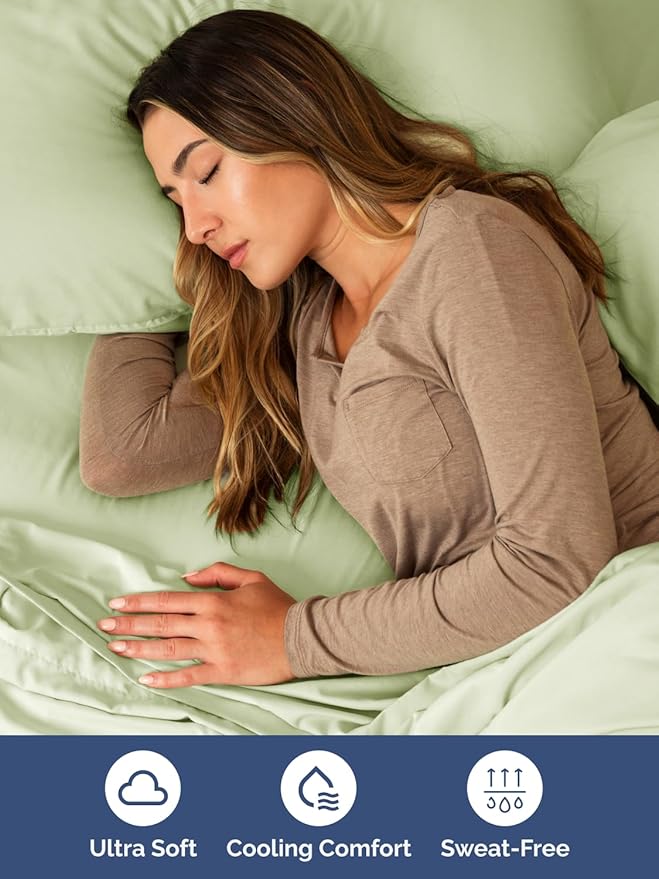 Extra Deep Twin XL Sheet Set - 4 Piece Breathable and Cooling Sheets - Hotel Luxury Bedding for Women, Men, Kids & Teens - Easy & Secure Fit - Soft and Wrinkle Free - Extra Deep Pockets - Light Sage