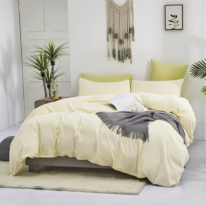 Cottonight Ivory Comforter Set Twin Beige White Bedding Comforter Set Off White Solid Blanket Quilts Solid Cream White Modern Soft Breathable Chic Ivory Bedding Set for Women Men Twin Bed