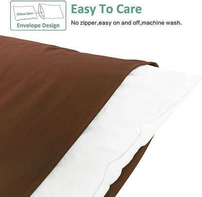 NTBAY Body Pillowcase - Brushed Microfiber 20x54 Pillowcase - Soft, Wrinkle-Free, Fade-Resistant, Stain-Resistant, Brown Body Pillow Cover with Envelope Closure - 20x54 Inches, Brown