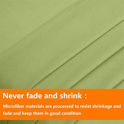TAIMIT Sage Green King Size Comforter Set - 7 Pieces, Bed in a Bag Bedding Sets with All Season Soft Quilted Warm Fluffy Reversible Comforter,Flat Sheet,Fitted Sheet,2 Pillow Shams,2 Pillowcases