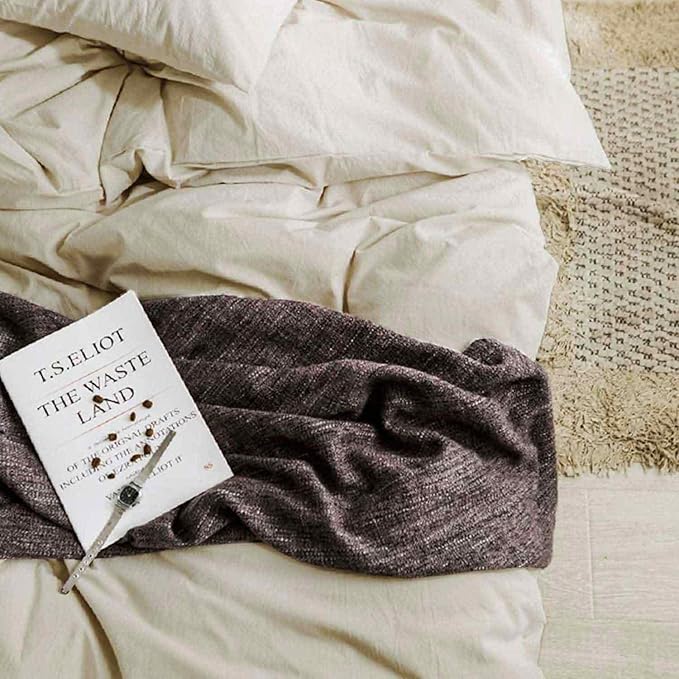ETDIFFE Beige Comforter Set Full Size, 3 Piece Aesthetic Modern Bedding Set - Soft & Lightweight All Season Microfiber Down Alternative Bed Comforter with 2 Pillow Shams