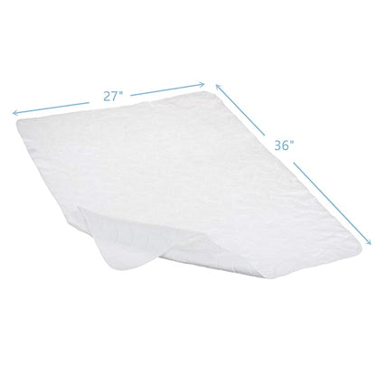 American Baby Company 2 Pack Waterproof Quilt-Like Flat Reusable Multi-use Protective Mattress Pad Cover for Babies, Adults and Pets, White, 27"x36"